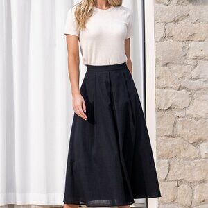 Baltic Born Katie Pleated Midi Skirt | Black Size XLXL